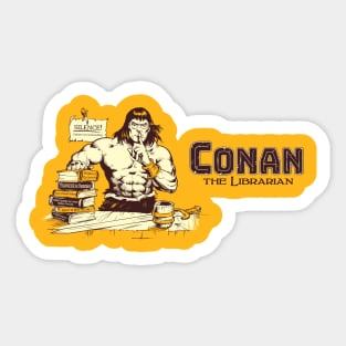 Conan the Librarian Alt Vertion Horizontal Sticker